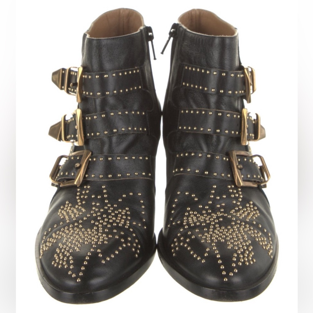Chloé Leather Animal Print Boots
